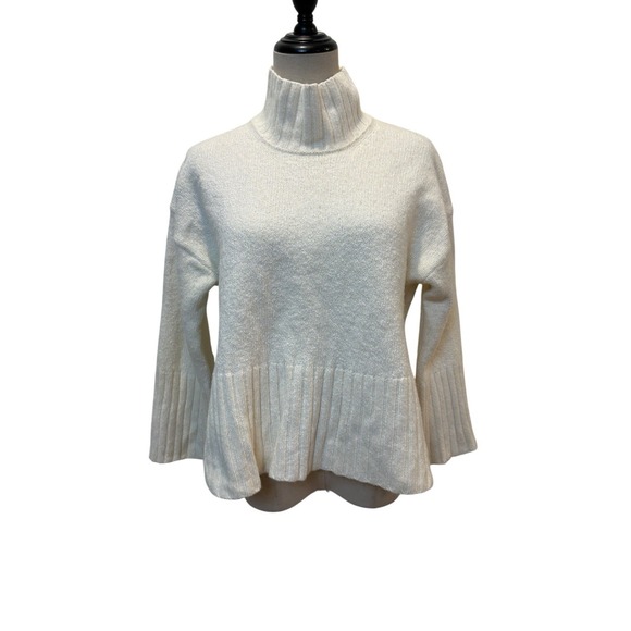 Barbour Sweaters - Barbour Women's Cropped Sweater Ivory Wool Blend Sz 6 Quiet Luxury Minimalist